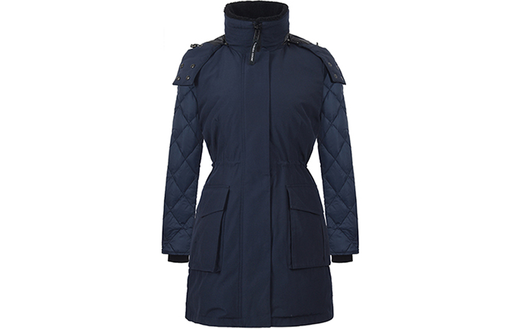Canada Goose Keep warm long hoody, winter navy down jacket, mid-length, goose down
