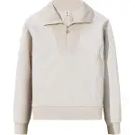 Anta Comprehensive Training Collection Sports Lifestyle Collection Sweatshirt Women's White Tea Brown