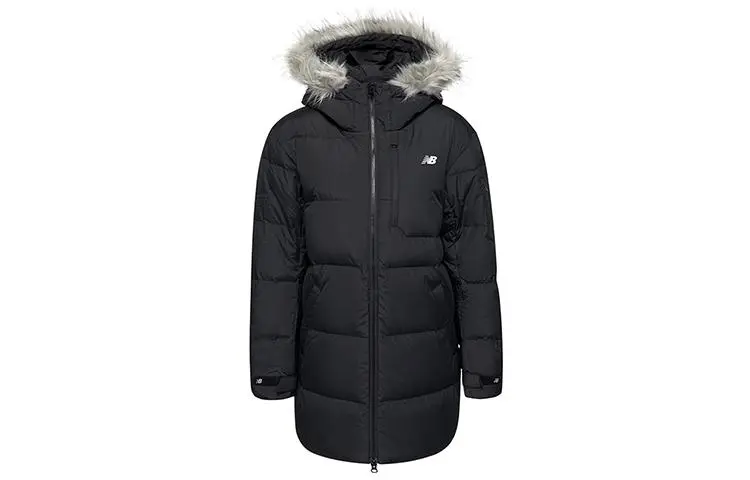 New Balance Down Jackets Women's Black Hooded Moderate Other