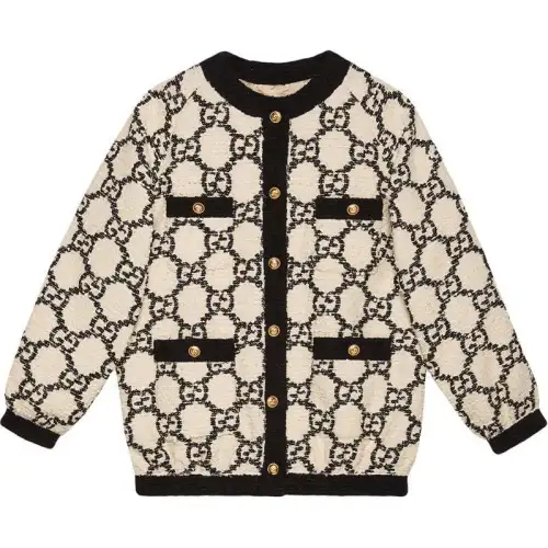 GUCCI Jackets Women's Khaki Crew Neck Moderate Other