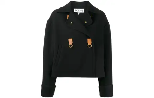 LOEWE Jackets Women's Black Lapel Moderate Other