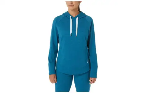 ASICS Sweatshirts Women's Cyan Hooded Moderate Regular