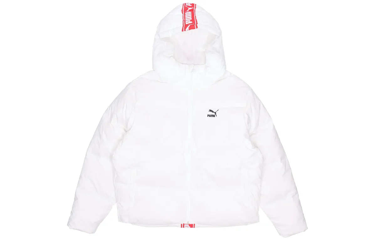 PUMA Down Jackets Women's White Hooded Moderate Other