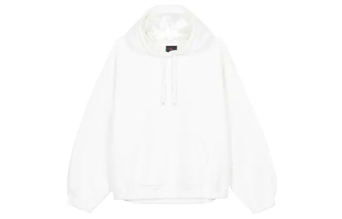 Jordan Flight Solid Color Hooded Elastic Cuff Fleece Lined Casual Sweatshirt Women's Sail White