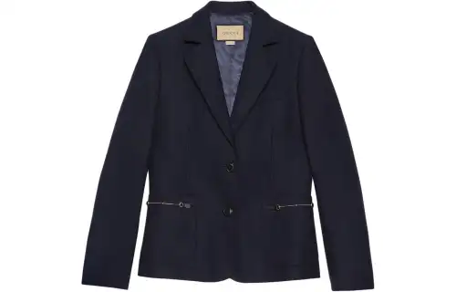 GUCCI Horsebit Detailed Buttoned Blazer