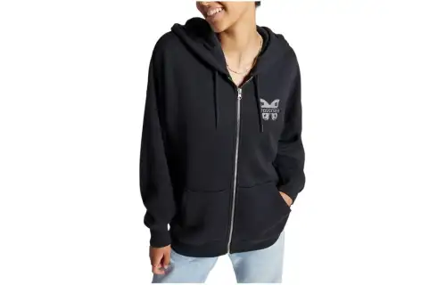 Converse Blooming Full Zip Hoodie Jackets & Coats Women's Black