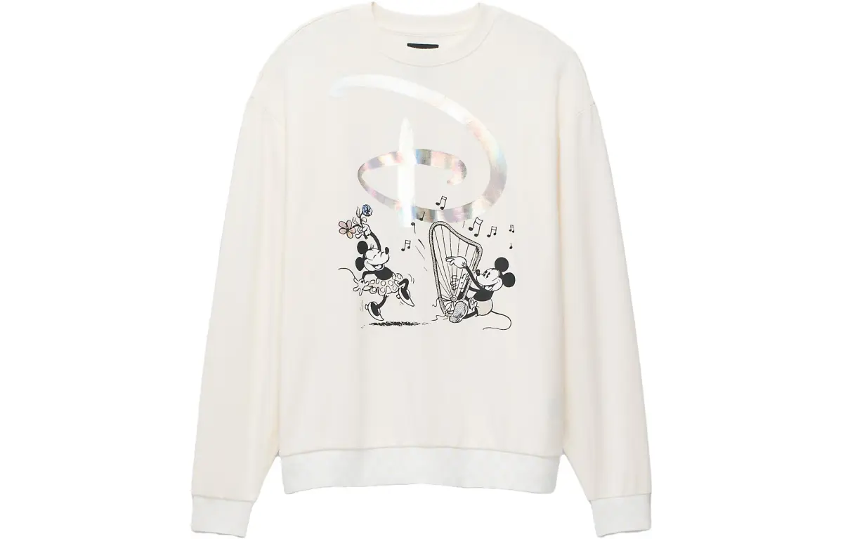 Vans x Disney Swan Song Oversized Long Sleeve Crew Sweatshirt Women's White