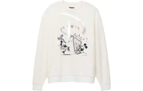 Vans x Disney Swan Song Oversized Long Sleeve Crew Sweatshirt Women's White