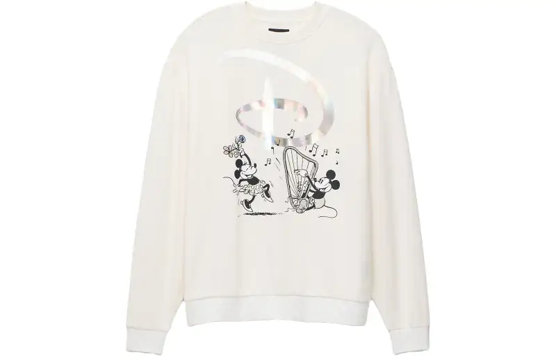 Vans x Disney Swan Song Oversized Long Sleeve Crew Sweatshirt Women's White