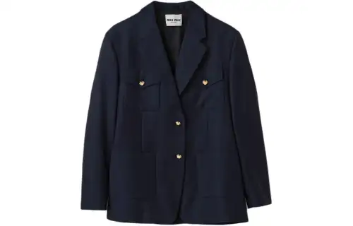 MIU MIU Jackets & Coats Women's Marine Blue