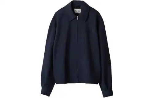 Miu Miu Logo-Detailed Zipped Jacket