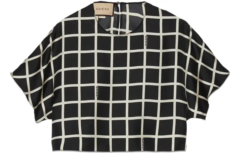 GUCCI Shirts Women's Black Crew Neck Moderate Shirt