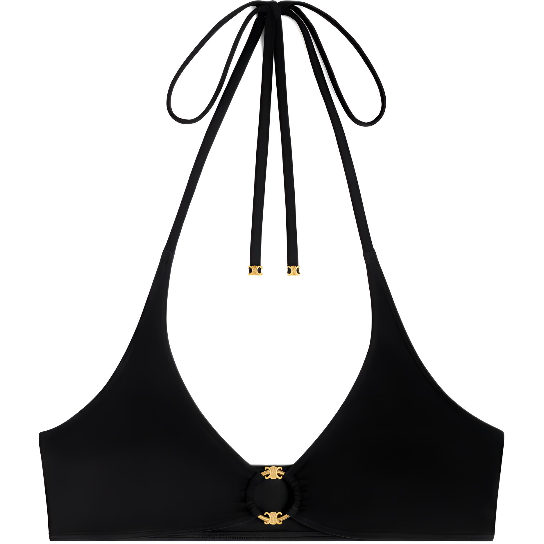 CELINE Triomphe Ring Triangle Bikini Top