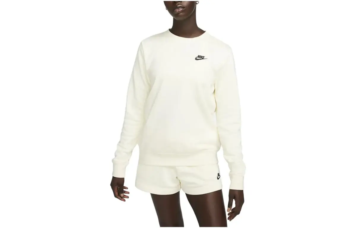 Nike Sweatshirts Women's Coconut Milk Crew Neck Moderate Regular