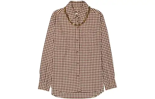 Burberry Shirts Women's Brown Pointed Collar Moderate Other