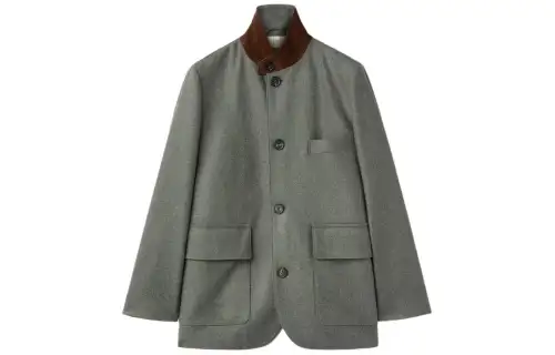 Loro Piana Mini Roadster Jacket Jackets & Coats Women's Gray Green