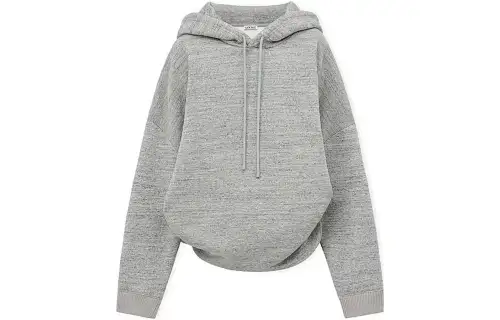 LOEWE Draped Hoodie Light Grey