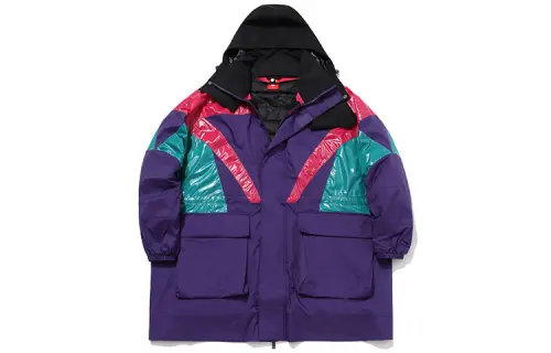 Li Ning Down Jacket Women's Gentian Purple Raspberry Red