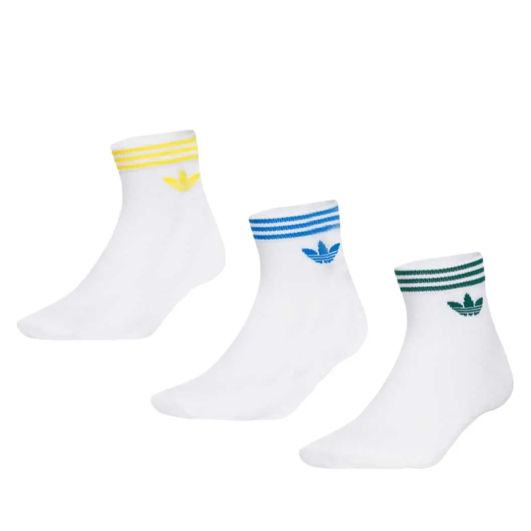 Adidas Originals TREF Ankle Socks Women's 3 Pack White