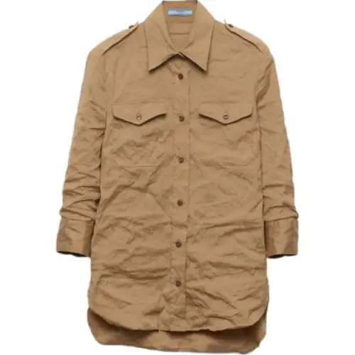 PRADA Crinkled Poplin Shirt