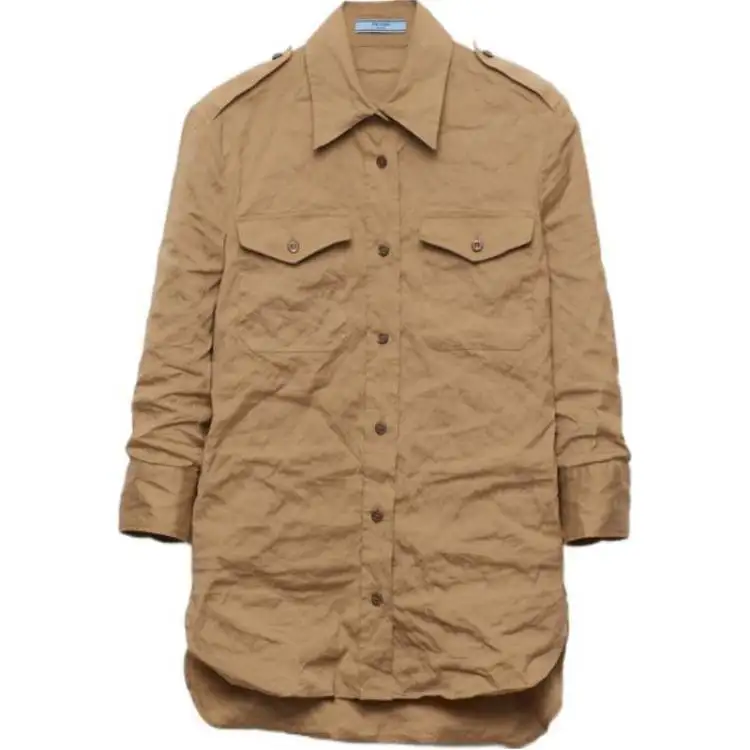 PRADA Crinkled Poplin Shirt