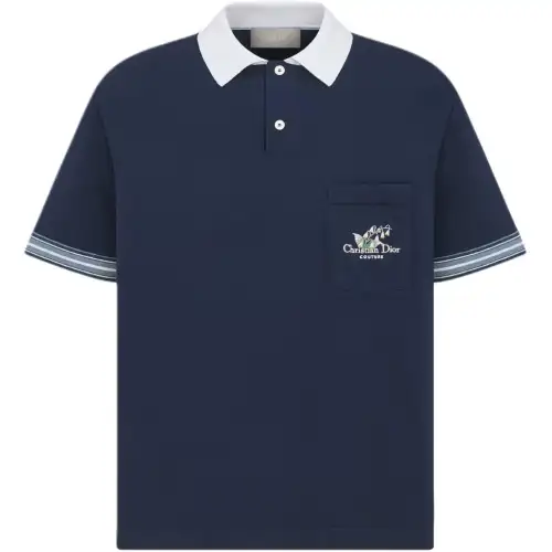 DIOR Homme Logo Embroidred Short Sleeved Polo Shirt