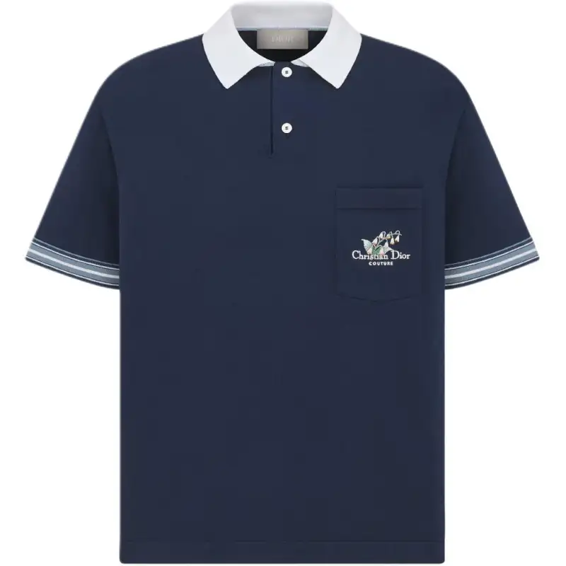 DIOR Homme Logo Embroidred Short Sleeved Polo Shirt
