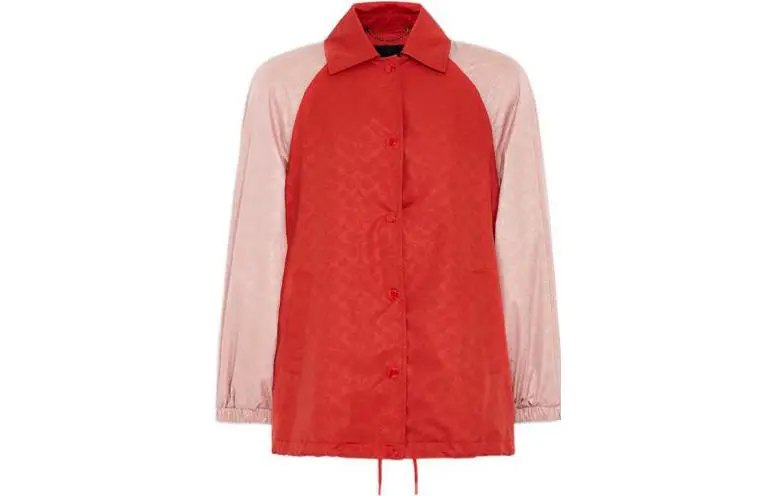 COACH Jackets Women's Red Lapel Moderate