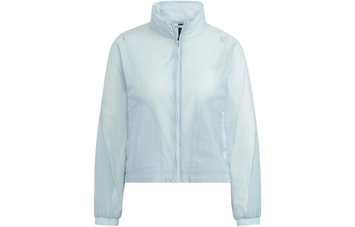 Adidas Jackets Women's Light Blue Stand Collar Moderate Other