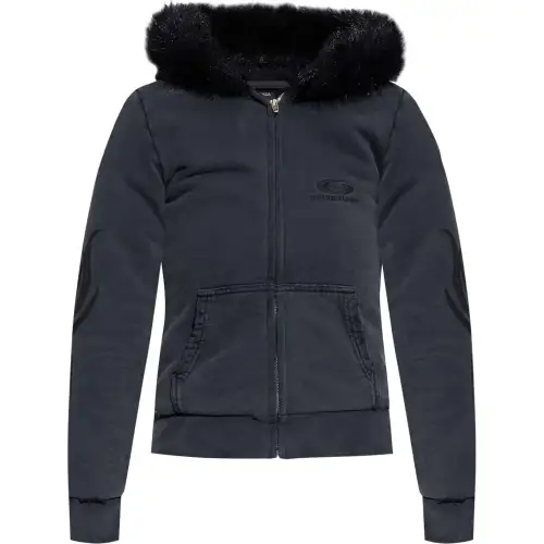 Balenciaga Logo Embroidered Zip-Up Jacket