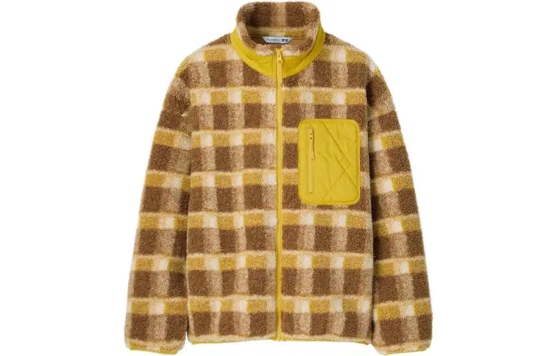 UNIQLO X MARNI Uniqlo Marni Co Branding Jackets Women's Yellow Stand Collar Moderate