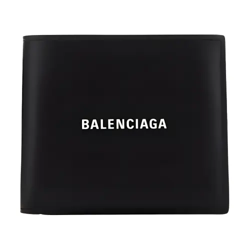 Balenciaga Cow Leather Wallet Regular Unisex Black