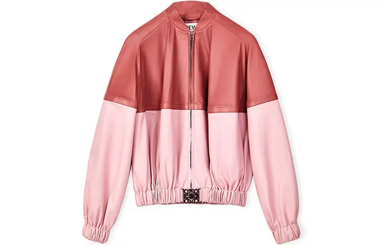 LOEWE Nappa Bomber Jacket Pink/Pink