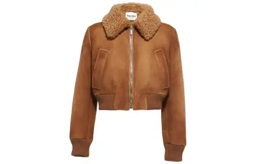 MIU MIU Jackets Women's Brown Lapel Moderate Other