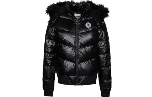 Converse Down Jackets Women's Black Detachable Hood Moderate Other