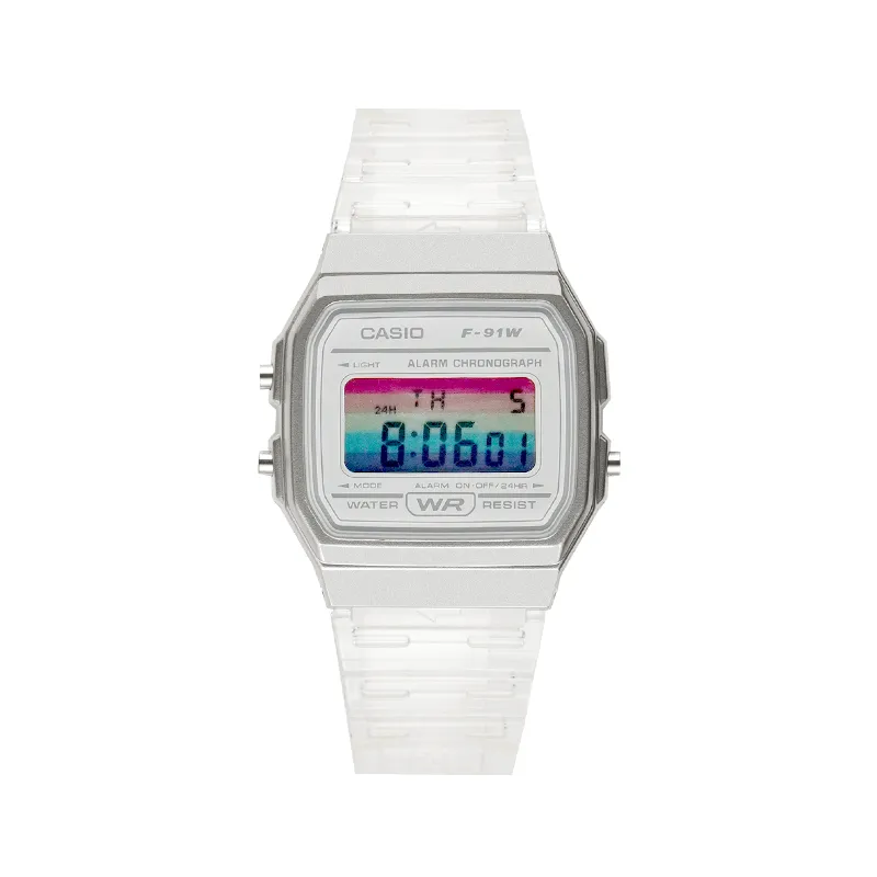 CASIO Custom Collection Quartz Movement Resin Strap Watch Unisex White Dial