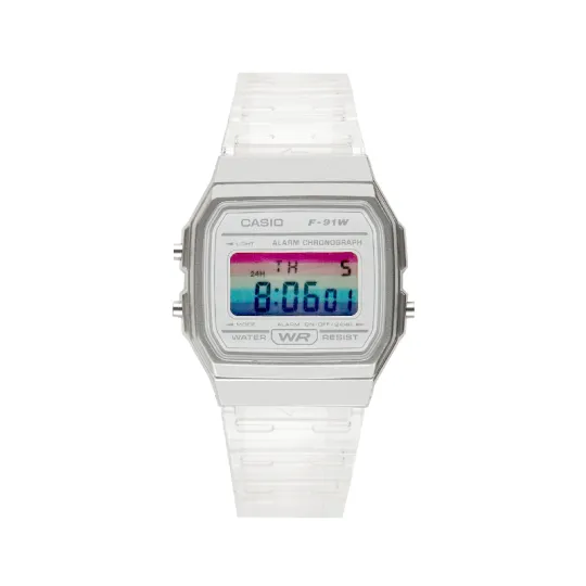 CASIO Custom Collection Quartz Movement Resin Strap Watch Unisex White Dial