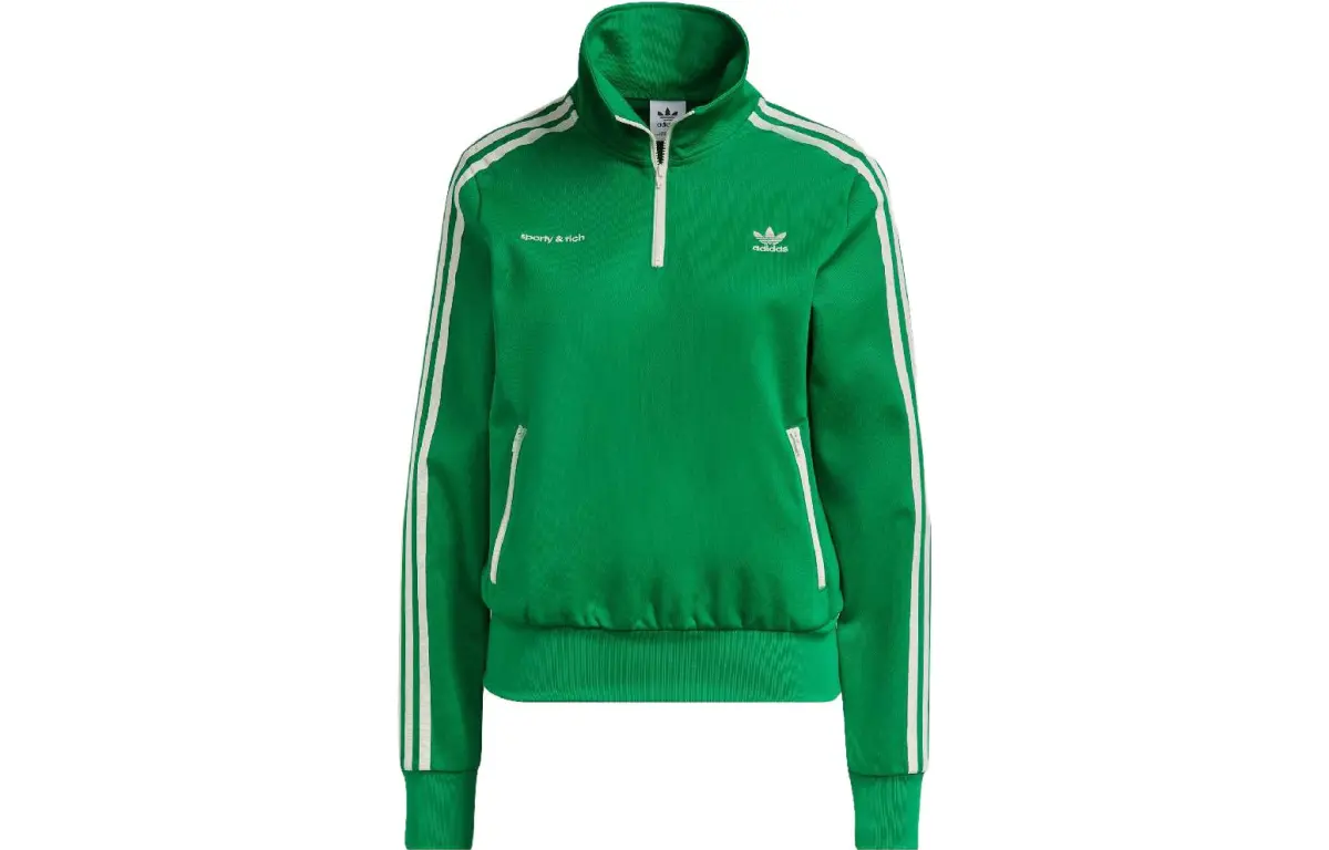 Adidas Originals X Quarter Zip Track Jacket Jolly Green/Cream