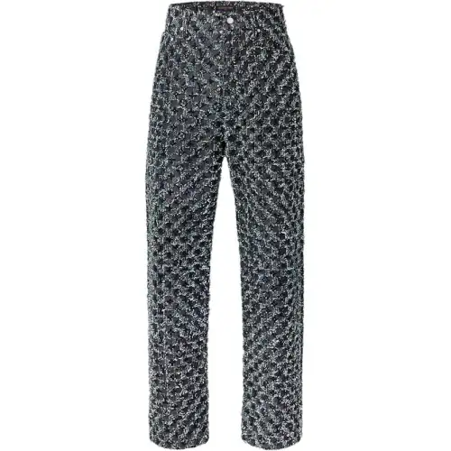 LOUIS VUITTON Flocked Monogram Denim Skate Pants