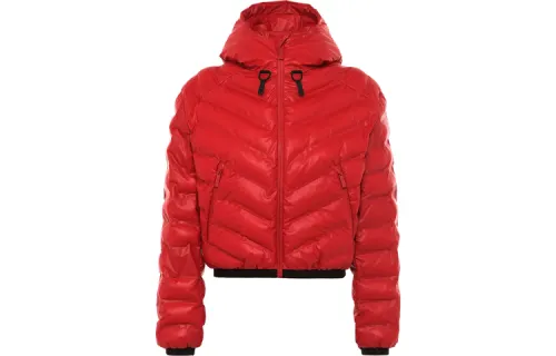 PRADA Down Jackets Women's Red Hooded Moderate Other