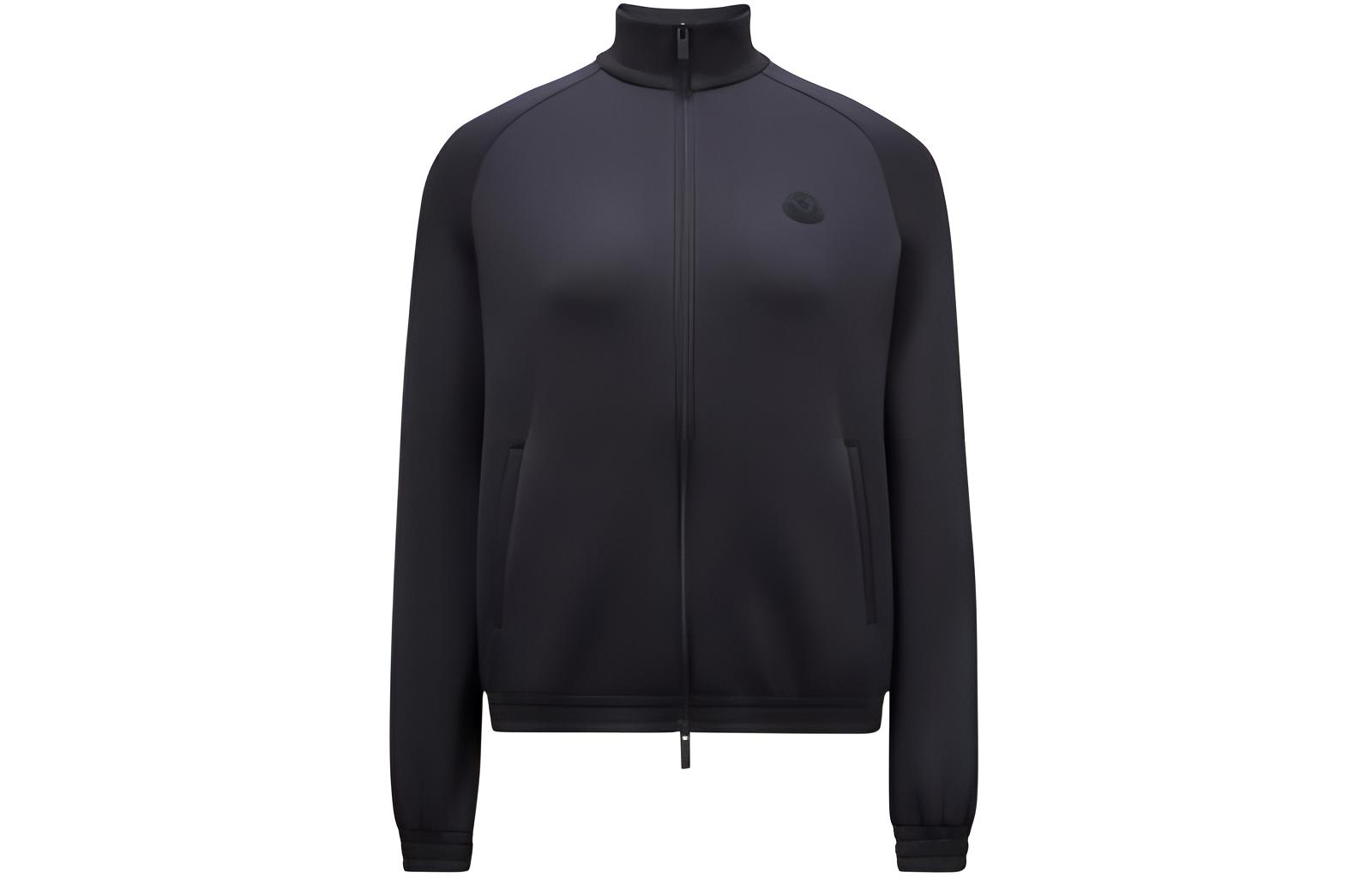 Женская куртка Moncler Logo Jacket (черная)