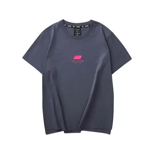 Skechers Sports Lifestyle Collection Multicolor Casual Collection Drop Shoulder Sleeve T Shirt Women's Odyssey Gray