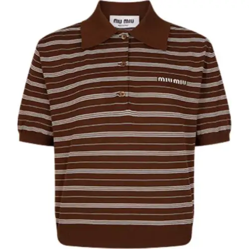 MIU MIU Polo Shirt Women's Brown