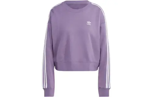 Adidas Originals Sweatshirts Women's Purple Crew Neck Moderate Regular
