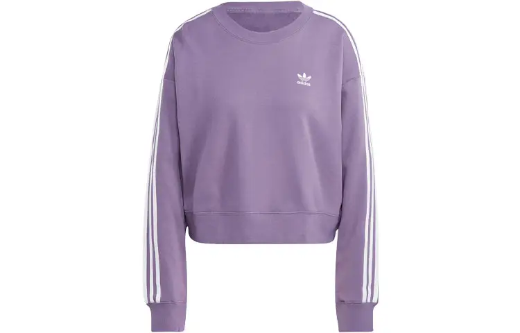 Adidas Originals Sweatshirts Women's Purple Crew Neck Moderate Regular
