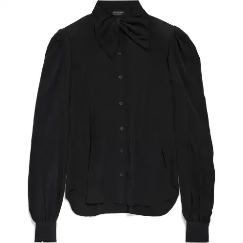 Balenciaga Bow Detailed Long Sleeve Shirt
