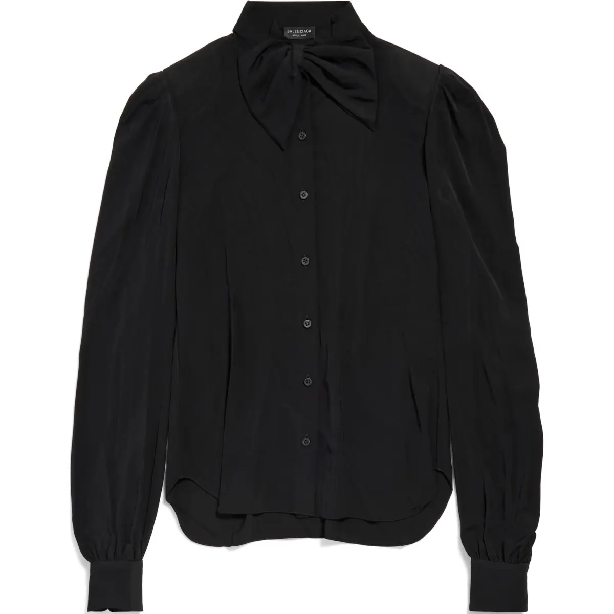 Balenciaga Bow Detailed Long Sleeve Shirt