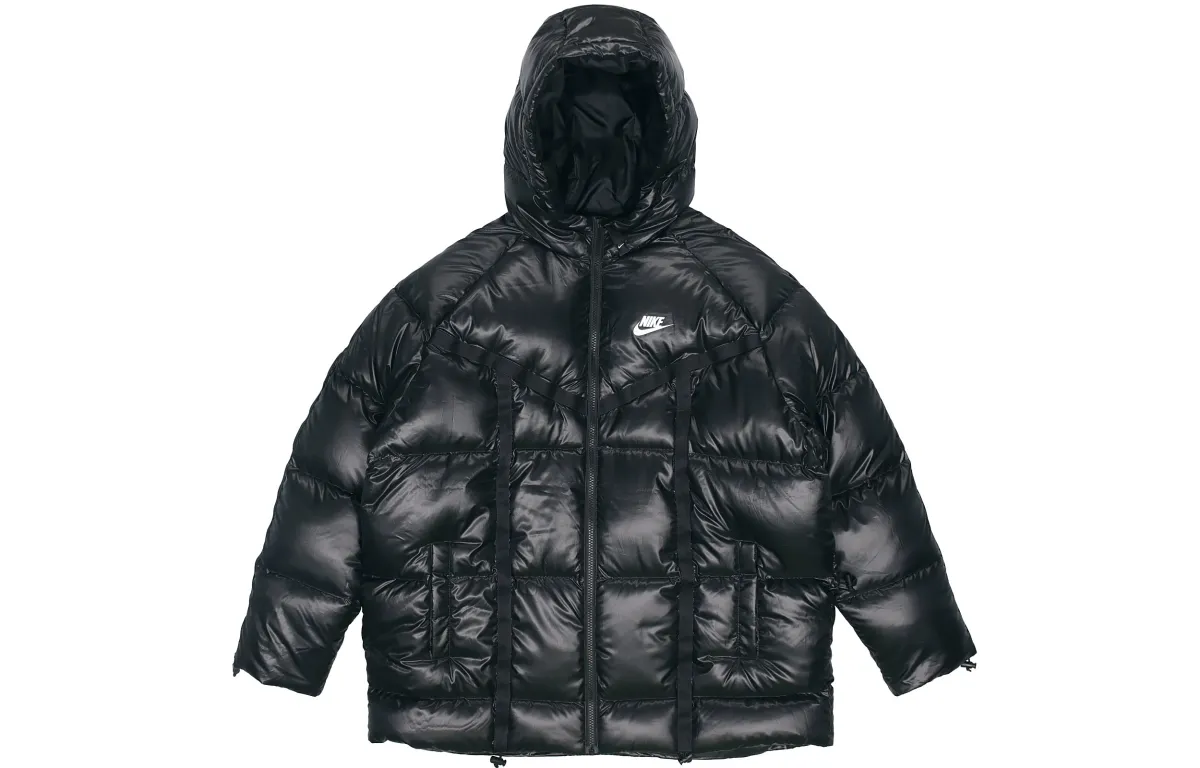 Nike Down Jackets Women's Black Hooded (Non-detachable) Moderate Other