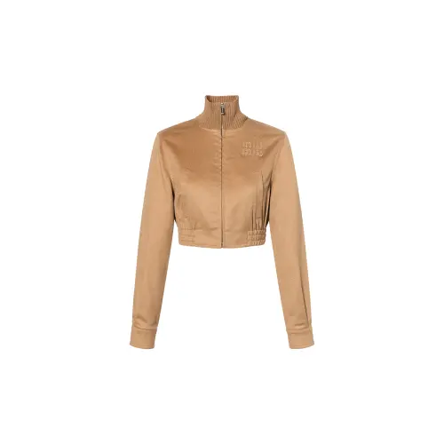 MIU MIU Jackets Women's Camel Turtleneck Moderate Other