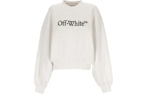 OFF WHITE Bookish Logo print Cotton Sweatshirt